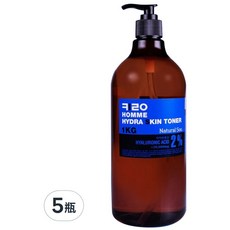 KIROCOS 男士專用保濕化妝水, 1KG, 含透明質酸 2%, 5瓶