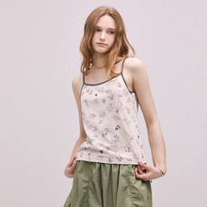 써스데이아일랜드 패턴 슬리브리스 탑 T244MSL234W