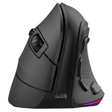 아이노트 LED 충전식 9버튼 무선 블루투스 버티컬 마우스 VM530RB, BLACK