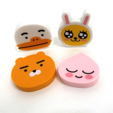카카오프렌즈 캐릭터 지우개 귀여운 얼굴모양 페이스 지우개, 1, 무지