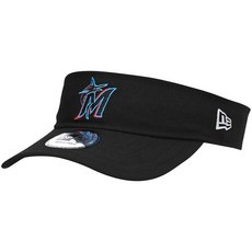 [미국정품] 351007 스냅백 캡모자 MLB [마이애미 말린스] 뉴에라 Clutch Visor - Black