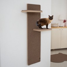  모넬로 고양이 창문 캣타워 수직 벽부착 스크래쳐 1200 네추럴, 크림, 1개 