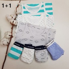 모이모이깜피 (1+1패키지특가)모이모이깜피 유니프랜드 디노앤카런닝(3매입)+삼각(4매입)