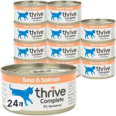 쓰라이브 컴플리트 그레인프리 고양이 주식캔, 연어, 75g, 24개 24개