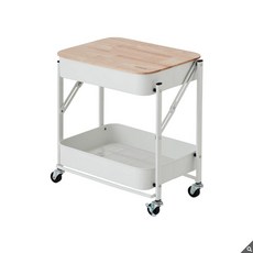 락앤락 접이식 무빙 트롤리 2단 / INP1085S2, 그레이