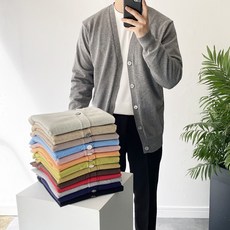 데일트 남자 캐시미어 오버핏 니트 가디건 14컬러