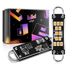 LUYED 561 LED 전구 매우 밝은 44mm 1.75인치 561 562 567 564 3020 12-EX 칩셋 LED 전구 자동차 내부 지도 돔 의례 조명에 사용 웜 화이트, Warm White, 1개