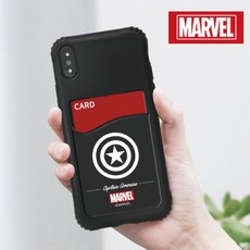 MARVEL 아이폰 7 - 마블 정품 BLACK 포켓 카드케이스