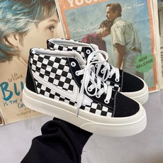 즈크화화블랙유행하이탑여성년봄가을