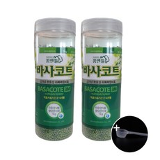 바사코트 비료 1kg 2개 + 계량스푼 세트상품 화분 화초 영양제 다육 관엽 장미 감귤 딸기, 1kg 2개 + 자체 계량스푼