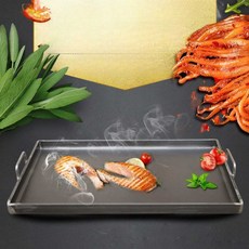 대형 불판 사각 볶음팬 푸드트럭 떡볶이 곱창볶음 조리, 40cmx80cm/두께8mm, 1개
