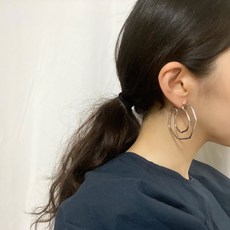 여리여리귀걸이목걸이세트실버