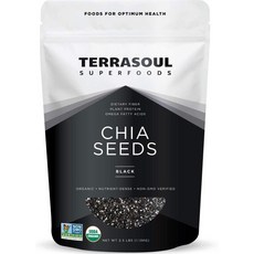 테라소울 슈퍼푸드 블랙 치아씨드 Terrasoul Superfoods Black Chia Seeds 1.13kg, 1팩