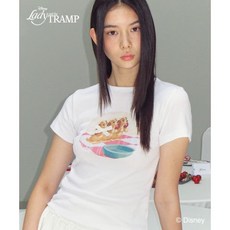 론론 RONRON WAITING PUPPIES CROP SLIM FIT SHIRT WHITE