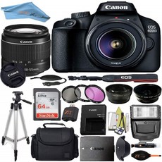 Canon EOS T100 / 4000D DSLR 카메라 18-55mm f / 3.5-5.6 III + 전문가 용 액세서리 ZeeTech 번들 (Pro, 단일상품
