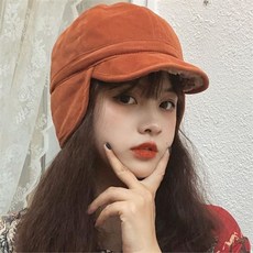 HOLYG 엘르 겨울 군밤 귀달이 방한 모자