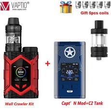 영국 배송 100w vape kit vaptio p3 전자 담배 3000mah 스타터 키트 50ml 분무기 510 벽 크롤러 배터리 없음, 23_wall airgo