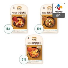 다담 찌개양념 베스트(순두부5/정통된장5/부대찌개5)