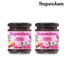 [2병 골라담기] 무설탕 슈퍼잼 땅콩 피넛 버터 딸기, 슈퍼잼 라즈베리앤크랜베리 212g, 슈퍼잼 라즈베리앤크랜베리 212g
