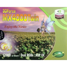 Jaton GeFce MX4000 128MB DDR 8X AGP 그래픽 카드 3DFORCE MX4000TWIN, Jaton GeFce MX4000 128MB DDR 8