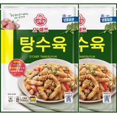 [오뚜기] 오쉐프 탕수육(돼지고기 43.51) 1kg x 2봉, 없음, 2개
