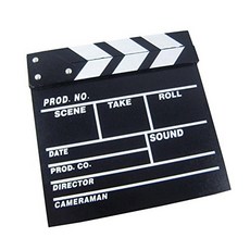 Clapper Board Odowalker Black Clapperboard Clap-St 클래퍼 보드 Odowalker 블랙 Clapperboard 클랩 스틱 드라이 지우기 컷, 1개