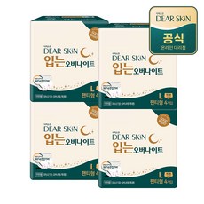 더마생리대 디어스킨 에어엠보 입는 오버나이트 생리대 특대형, 4개입 x 4팩