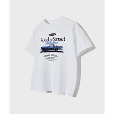 OURSCOPE Road Of Sunset T-Shirts (White) - 로우게이지쿨자수티