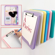 뽀너스 다용도 수납형 클립보드 파일 A4 케이스, 1개, 투명 1개, 투명