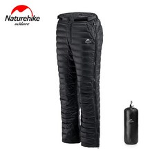 Naturehike 아웃도어 보온 구스다운 롱 팬츠 양면 지퍼 방풍 방수 겨울 롱 팬츠