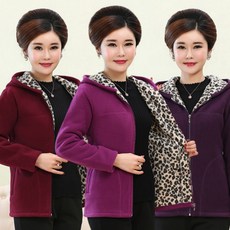 [Myshe]중년여성 폴라폴리스 자켓 등산 보온 후드 점퍼 rh