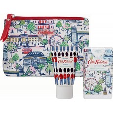 Cath Kidston Beauty London View Cosmetic Travel Pouch 선물세트(핸드크림과 핸드세니터 포함) 각 30ml 15ml, 1
