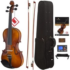 세실리오 CVN-300 솔리드우드 에보니 D'Addario 전주현 장착 바이올린 4/4사이즈(풀사이즈), 1/2
