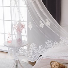 디망쉬암막레이스커튼창문세트