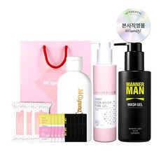 질경이 [선물세트]매너맨150ml+퓨어젤200ml+럽젤100ml+티슈x3개+맨샘플x10개+(퓨어젤+톤업)샘플x5개, 1개 - 질경이매너맨