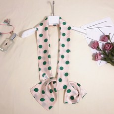 롱스카프 작은스카프 여성롱웨어 코디하기쉬운 쁘띠 롱스틱 장식 스카프 롱머플러 목 위 매듭 허리띠