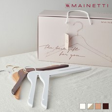 메이네티 원목 옷걸이 기프트세트 (옷걸이 10P+기프트카드+박스 SET) 43cm/4color, 43cm, Natural
