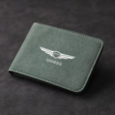 자동차덮개 바디커버 스웨이드 자동차 운전 문서 면허증 신용 카드 가방 케이스 커버 제네시스 GV80 G70 G9, 03 green, 1개