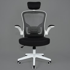 인체공학의자 사무용 공부용 허리 받침 메쉬 바른 체어 블랙