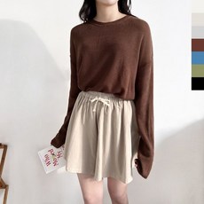 WDB463C 여자린넨라운드니트 여성상의 니트티 domej uni*94957Qm