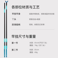 시온네트웍스 화씨 낚시공구 잔루 옥병 카본 초경량 탄소 로드거치대 뜰채 봉, 잔루 장대걸이