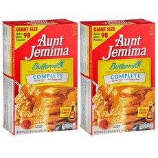 Aunt Jemima Pancake Mix 미국 언트제미마 버터밀크 컴플리트 팬케익 믹스 5LB 2.26kg 2팩, 2개