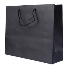 마다메이드 종이가방 코팅 블랙 무지 고급 종이 쇼핑백 (50장)