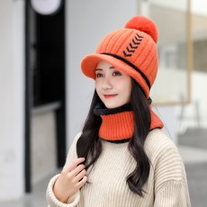 여성 커버 트렌드 스타일리쉬 가을 계절 보온 두터운 융털 비니모자