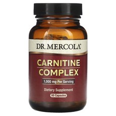 Dr. Mercola 닥터머콜라 카르니틴 엘카르니틴 L카르니틴 500mg 60캡슐, 60개, 1개, 60정