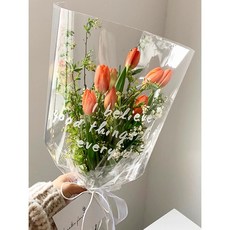 꽃다발 투명포장지 50매입 한송이 포장지, 대형(50매입) 꽃송이포장지