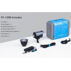 Nanlite FC60B120B 이중 색상 LED 필 라이트 2700K6500K 라이브 스트리밍 조명 비디오 스튜디오 조명 야외 사진 조명 휴대용, 2) FC120B, 1개