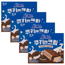 해태 오예스 쿠키앤크림 360g x 4개 초코 과자 파이 사무실 간식