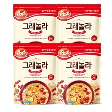 포스트 그래놀라 크랜베리 아몬드 시리얼, 350g, 4개