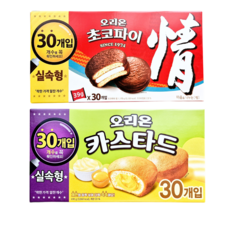 오리온 대용량 실속형 카스타드+초코파이 30P, 1세트, 1.86kg